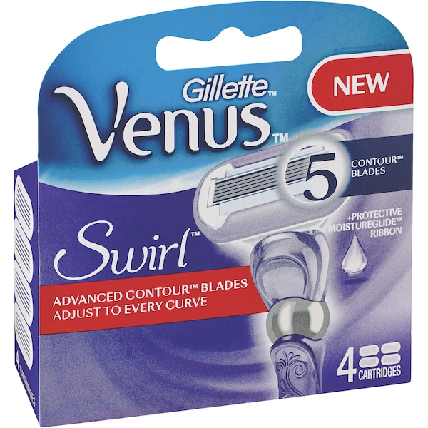 Venus Venus Extra Smooth Swirl Razor Blade Refills 4 Pack