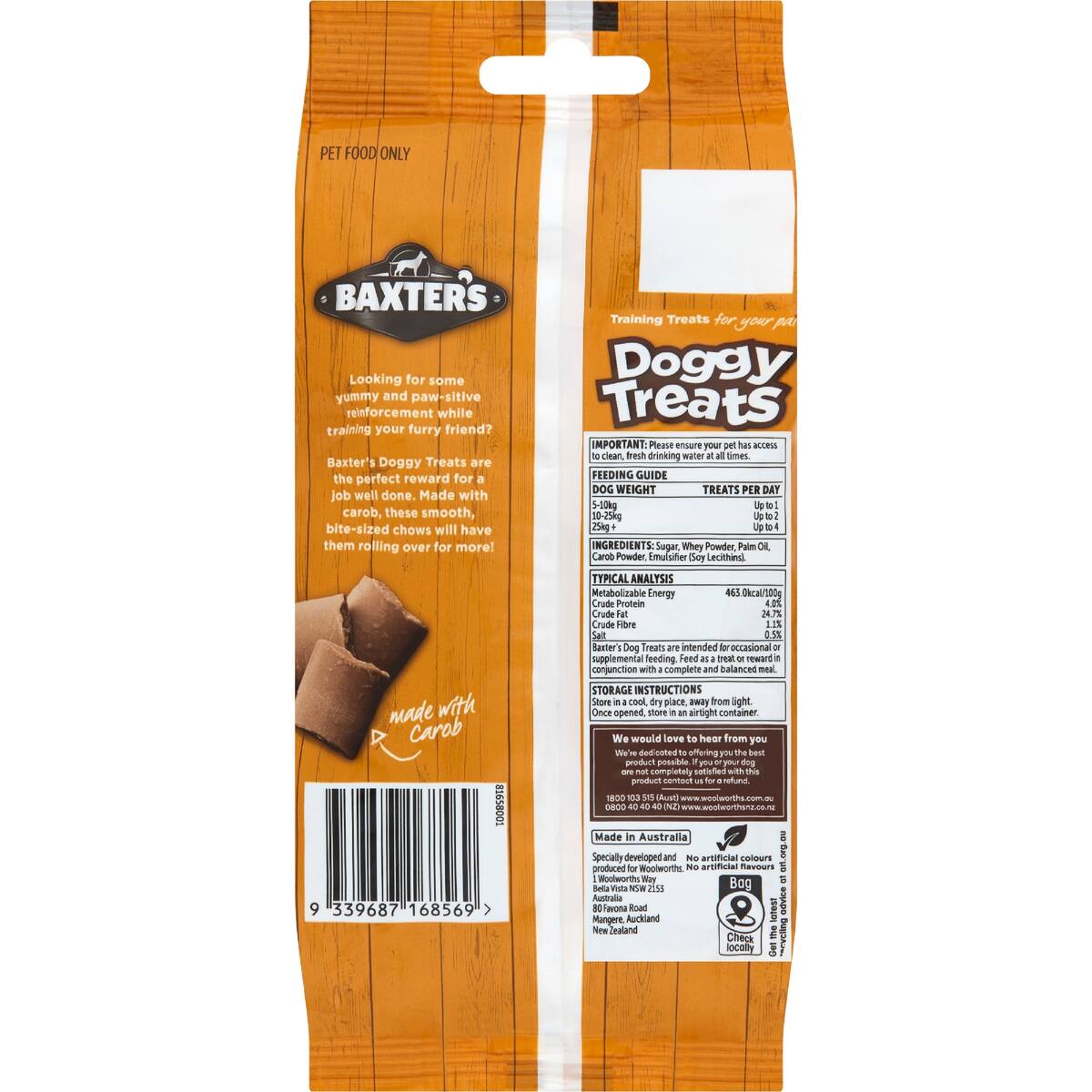 Baxter's Doggy Treats 375g bunch