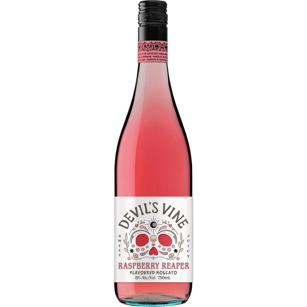 Devils Vine Raspberry Reaper Moscato Bottle 750mL