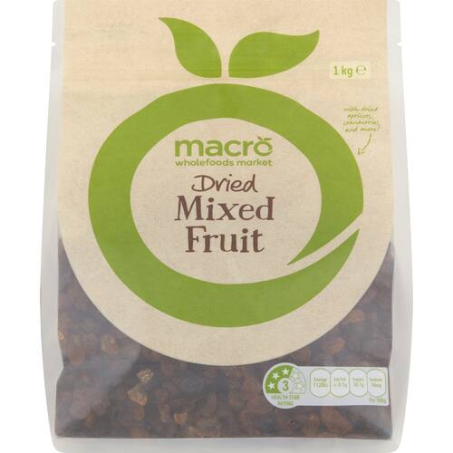 Macro Dried Mixed Fruit 1kg bunch