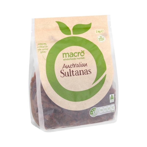 Macro Australian Sultanas 1kg