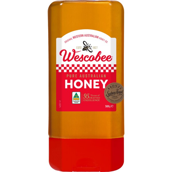 Wescobee Pure Australian Honey Squeeze 500g