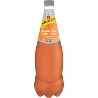 Schweppes Zero Sugar Mixers Lemon Lime & Bitters Soft Drink Bottle