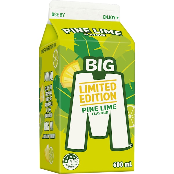 Big M Milk Pine Lime Flavour 600mL