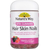 Nature's Way Hair Skin Nails Adult Vita Gummies Berry