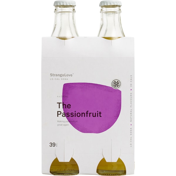 StrangeLove Lo-Cal Soda Passionfruit 300mL x 4 pack