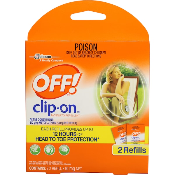 Off! Mosquito Repellent Refills Clip On 2 Pack