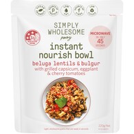 Simply Wholesome Pantry Instant Nourish Bowl Beluga Lentils & Bulgur