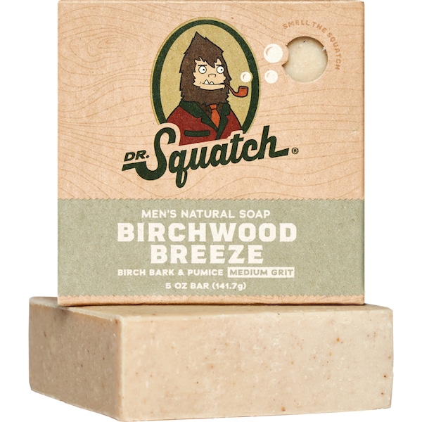 Dr Squatch Men's Natural Soap Bar Birchwood Breeze 140g