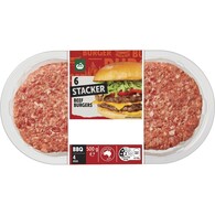 Woolworths 6 Pack Stacker Beef Burgers Patties
