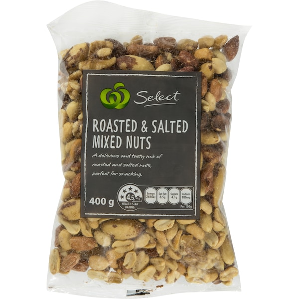 Woolworths Nut Mixed Roasted & Salted 400g