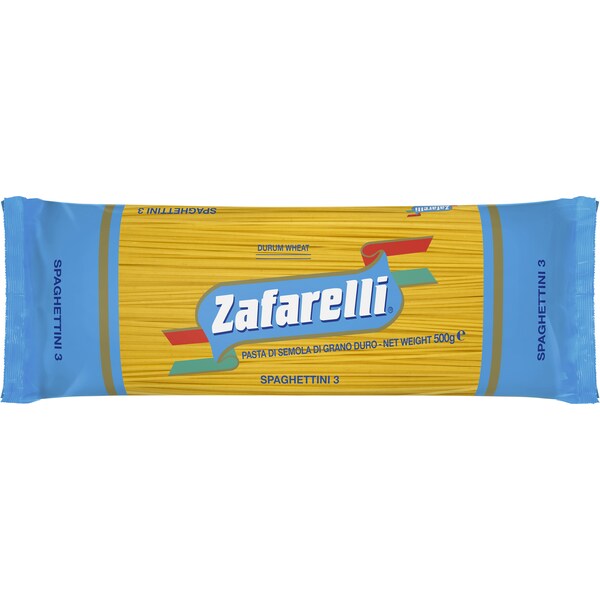 Zafarelli Spaghetti Spaghettini Pasta No 3 500g