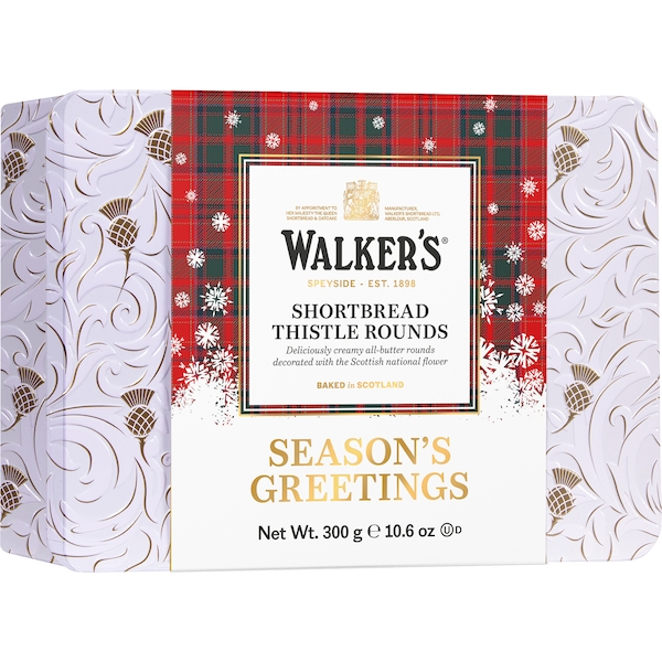 Walkers Shortbread Thistle Rounds Tin 300g