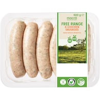 Macro 6 Pack Free Range Chicken Sausages