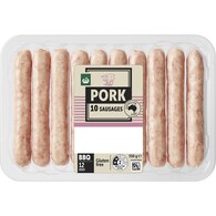 Woolworths 10 Pack Pork Sausages