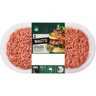 Woolworths 2 Pack Wagyu Thick & Juicy Beef Burgers