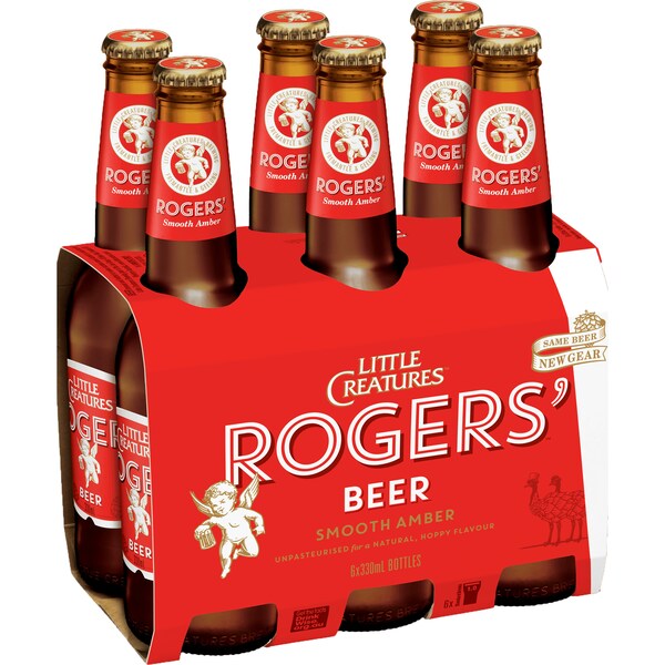 Little Creatures Rogers Amber Ale Bottles 330ml x 6 Pack