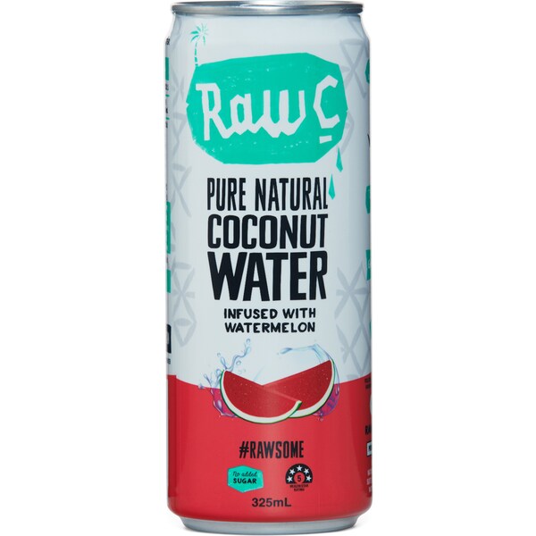 Raw C Pure Natural Coconut Water Watermelon 325mL