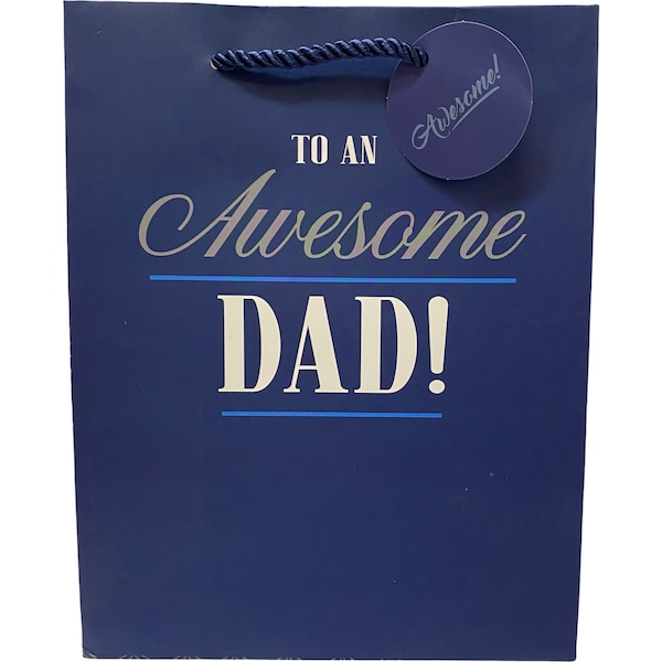 Father's Day Gift Bag Medium Dark Blue each