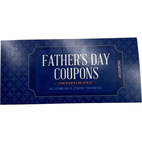 Father's Day Coupon Book 20 pages each
