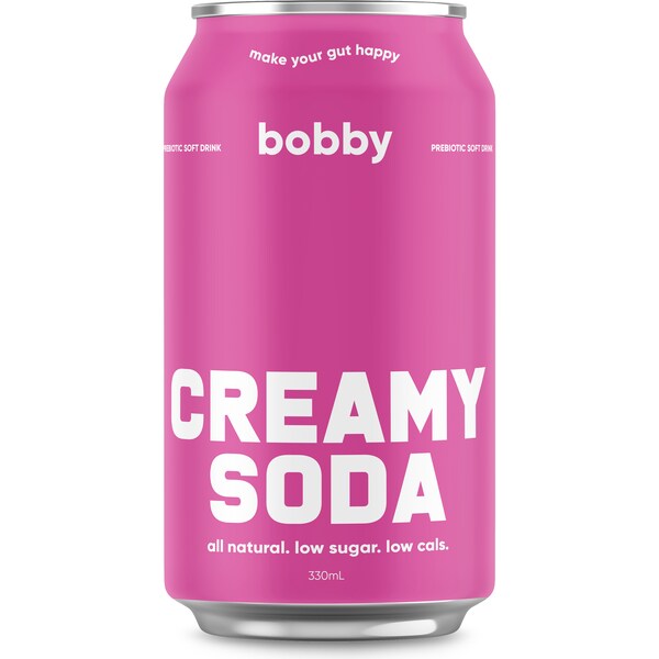 Bobby Prebiotic Soft Drink Creamy Soda 330mL