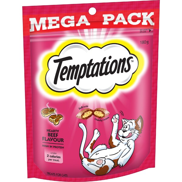 Temptations Cat Treats Hearty Beef 180g