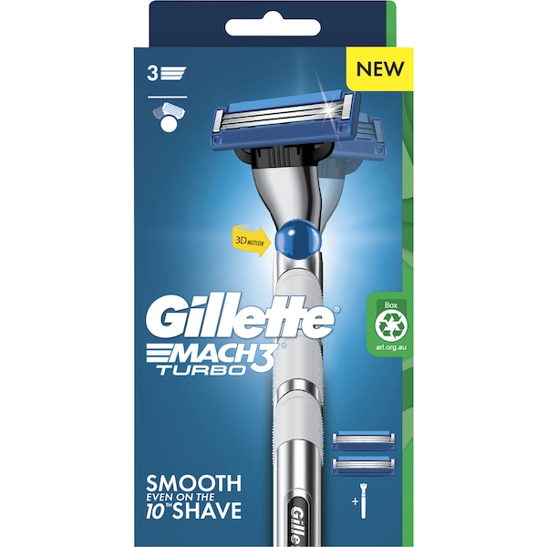 Gillette Mach3 Turbo 3D Mens Razor each