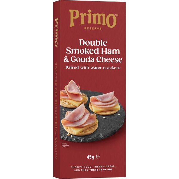Primo Reserve Smoked Ham & Gouda Cheese With Water Crackers 45g