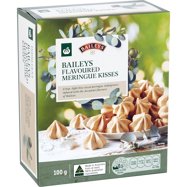 Woolworths Baileys Flavoured Meringue Kisses 100g