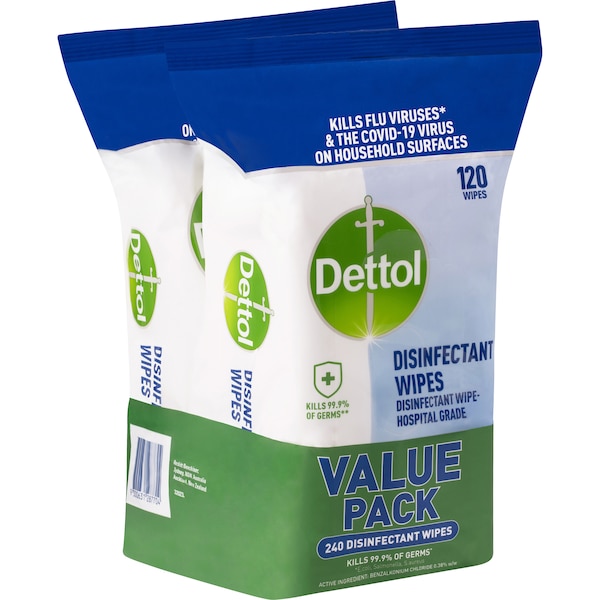 Dettol Disinfectant Surface Wipes Fresh 240 Pack