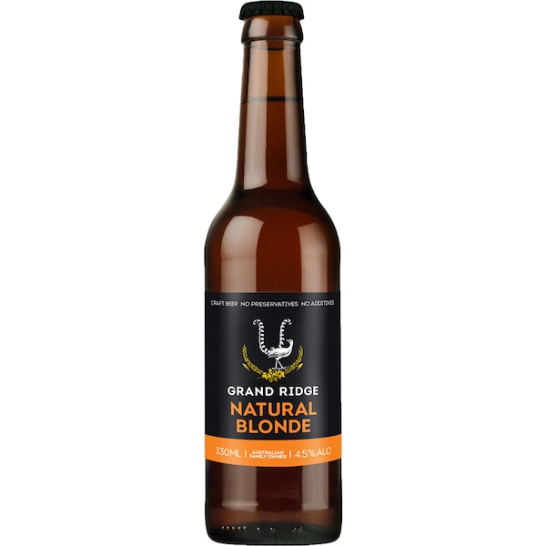 Grand Ridge Brewery Natural Blonde Bottle 330mL