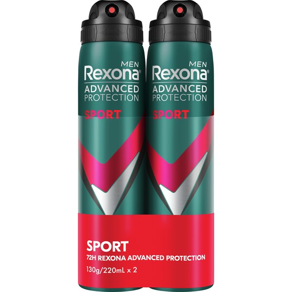 Rexona Men Advanced Sport Anti Perspirant 220mL x 2 pack