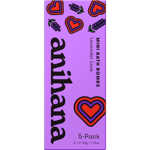 Anihana Mini Bath Bombs Lavender Love 50g x 5 pack