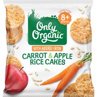 Only Organic Rice Cakes Carrot & Apple