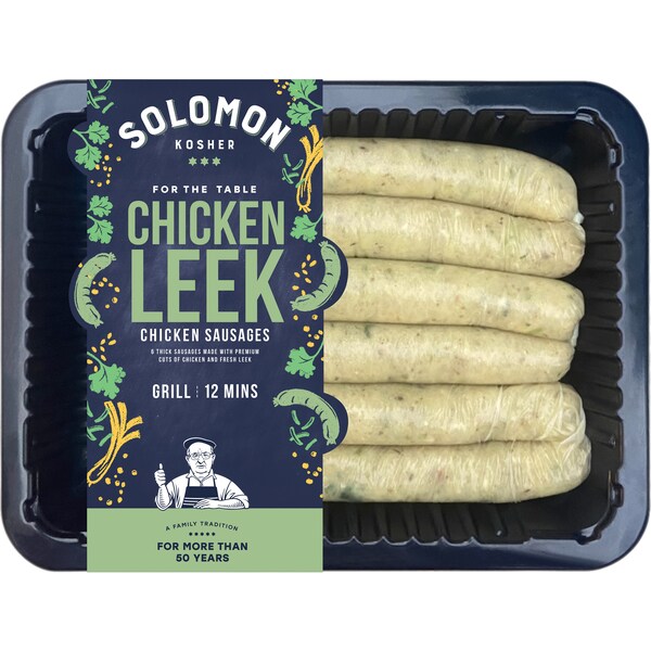 Solomon Kosher Sausage Chicken & Leek 450g - 650g