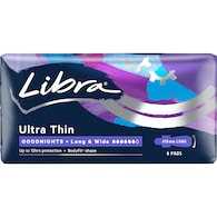 Libra Goodnights Ultra Thin Long & Wide Pads