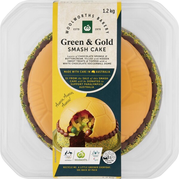 Woolworths Green & Gold Smash Cake 1.2kg