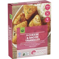 Woolworths Cheese & Bacon Triangles 9 Pack