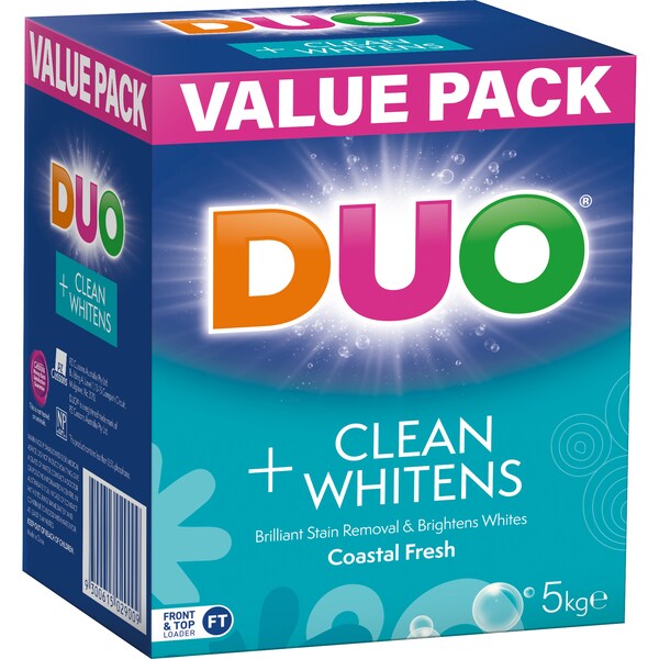 Duo Laundry Powder Clean & Whitens 5kg