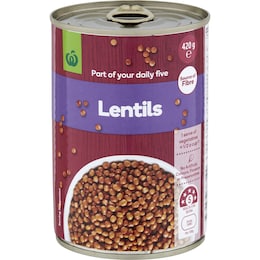 Woolworths Woolworths Lentils 420g