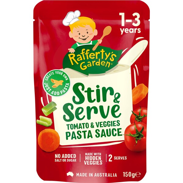 Rafferty's Garden Tomato & Veggies Pasta Sauce 1-3 Years 150g