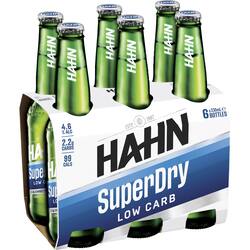 Hahn Superdry Low Carb Lager Bottles 330ml x 6 Pack