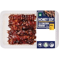 Woolworths 12 Pack Honey Soy Chicken Kebabs