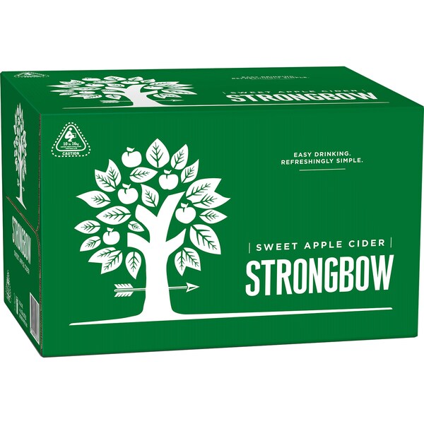 Strongbow Apple Cider Sweet Bottles 24x355ml Case
