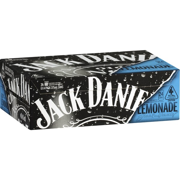 Jack Daniel's Tennessee Whiskey & Lemonade Cans 375mL x 24 case