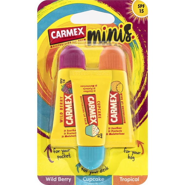 Carmex Minis Lip Balm 3 pack