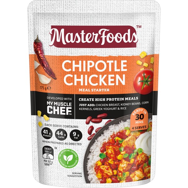 MasterFoods x My Muscle Chef Chipotle Chicken Recipe Base 175g