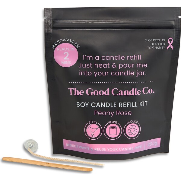 The Good Candle Co. Soy Candle Refill Kit Peony Rose 200g