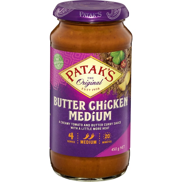 Patak's Butter Chicken Simmer Sauce Medium 450g