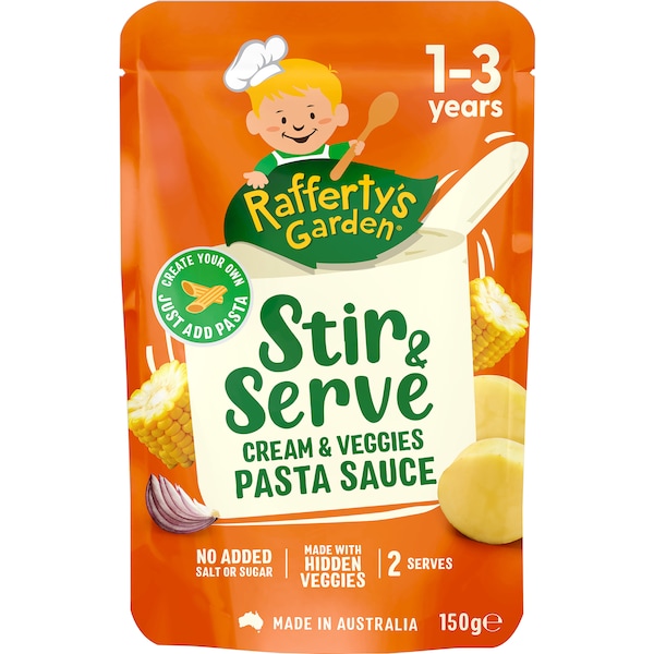 Rafferty's Garden Cream & Veggies Pasta Sauce 1-3 Years 150g